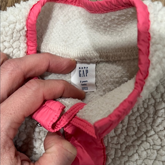 Cozy Cream Sherpa Pullover with Pink Accents - Picture 3 of 6